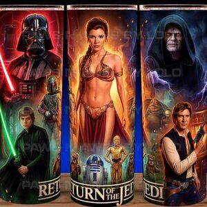 Star Wars Return of the Jedi Slave Leia - Darth Vader - Jabba Cup Mug Tumbler